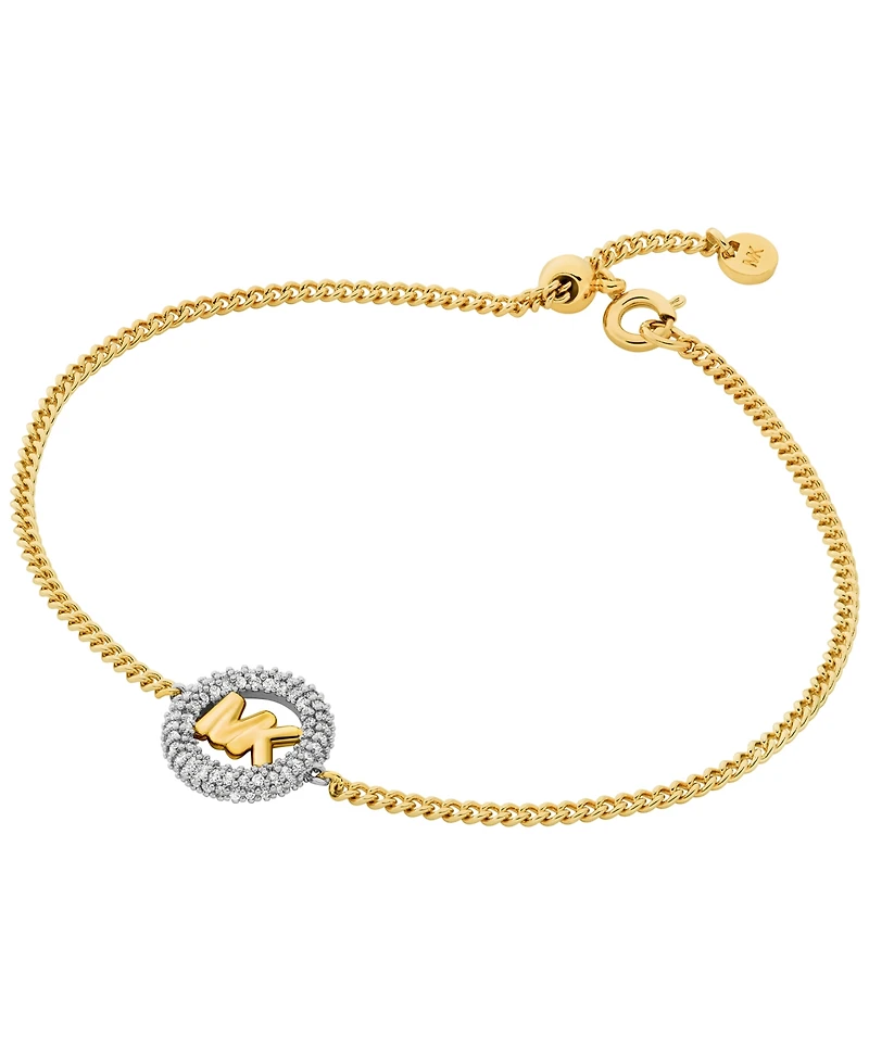 Michael Kors Two-Tone Pave Logo Bracelet