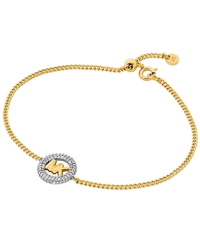 Michael Kors Two-Tone Pave Logo Bracelet