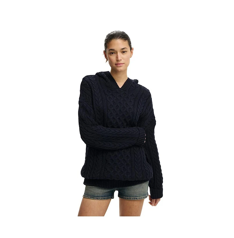 Cotton On Women's Oversized Cable Hoody