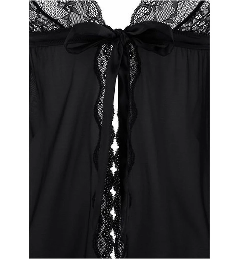 Lascana Women's Tie Front Lace Negligee