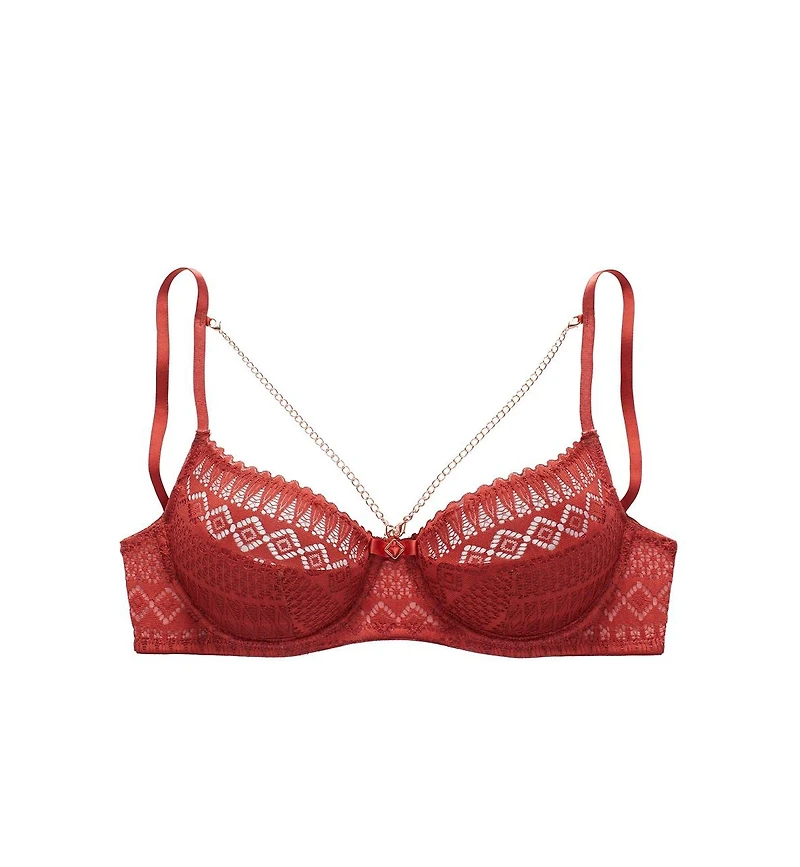 Lascana Women's Chain Detail Lace Bra