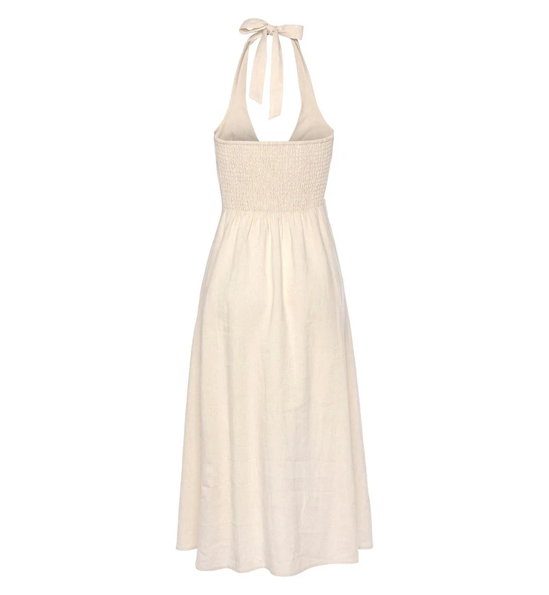 Lascana Women's Flowy Halter Neck Dress