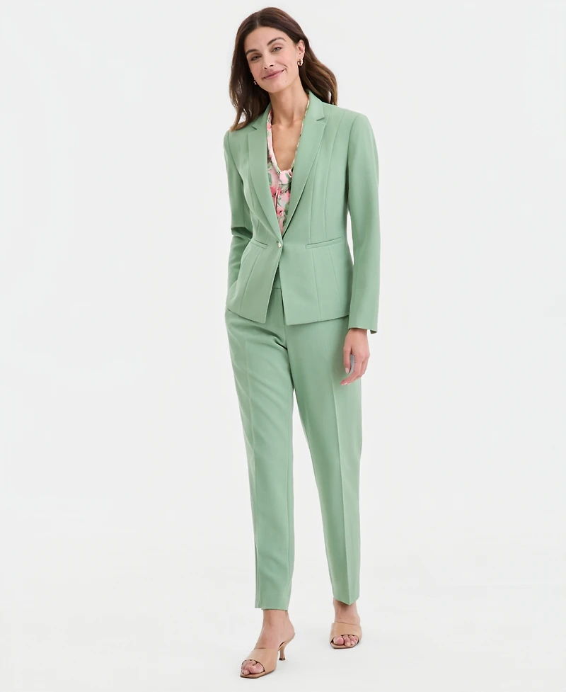 Kasper Women's Stretch Crepe One-Button Panel-Seamed Jacket