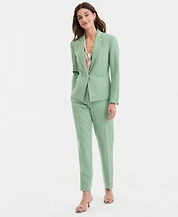 Kasper Women's Stretch Crepe One-Button Panel-Seamed Jacket