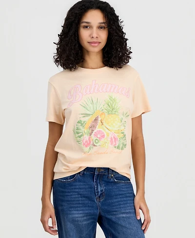 Self Esteem Juniors' Bahamas Fruit Crewneck Short-Sleeve T-Shirt