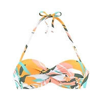 Lascana Women's Mix Print Bandeau Bikini Swimsuit Top Bra Sizing