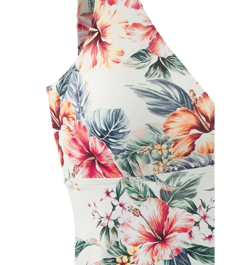 Lascana Women's Tropical Print Underwire Tankini Swimsuit Top