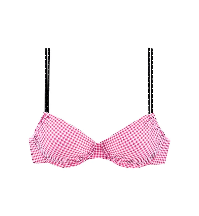 Lascana Women's Gingham Underwire Bikini Swimsuit Top Bra Sizing