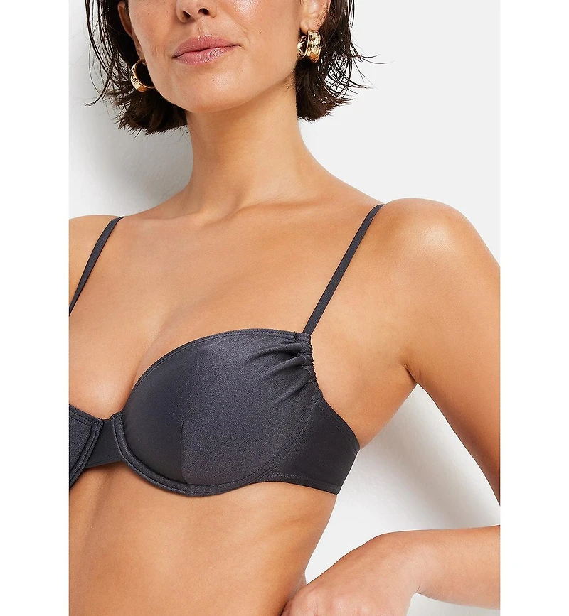 Lscn by Lascana Women's Shimmer Underwire Bikini Swimsuit Top Bra Sizing