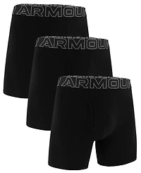 Under Armour Men's 3-Pack Cotton Performance Solid 6" Boxer Briefs