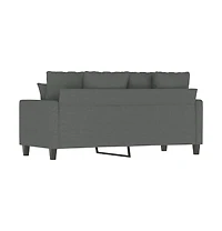 vidaXL 2-Seater Sofa Dark Gray 55.1" Fabric