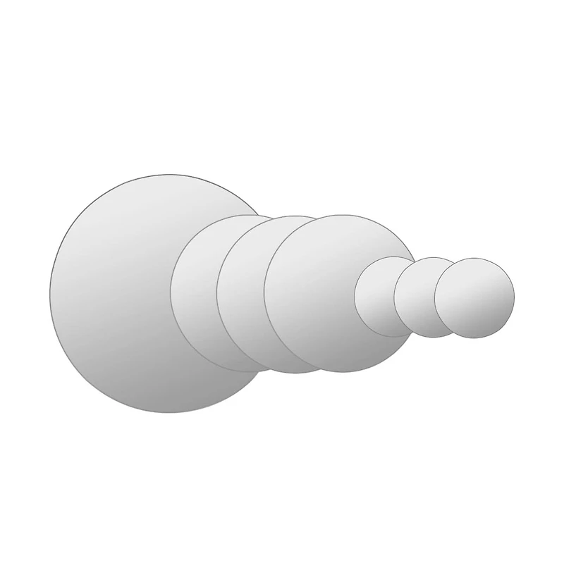 vidaXL 7 Piece Wall Mirror Set Round Glass