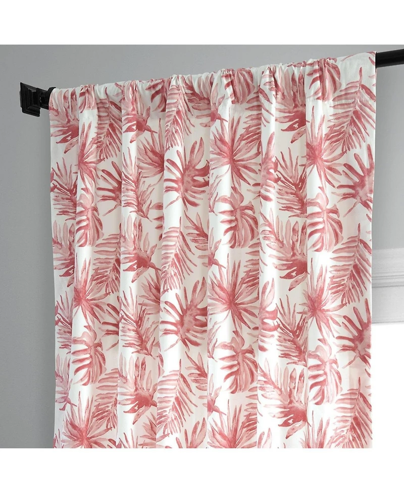 Half Price Drapes Artemis Floral Printed Cotton Room Darkening Curtain