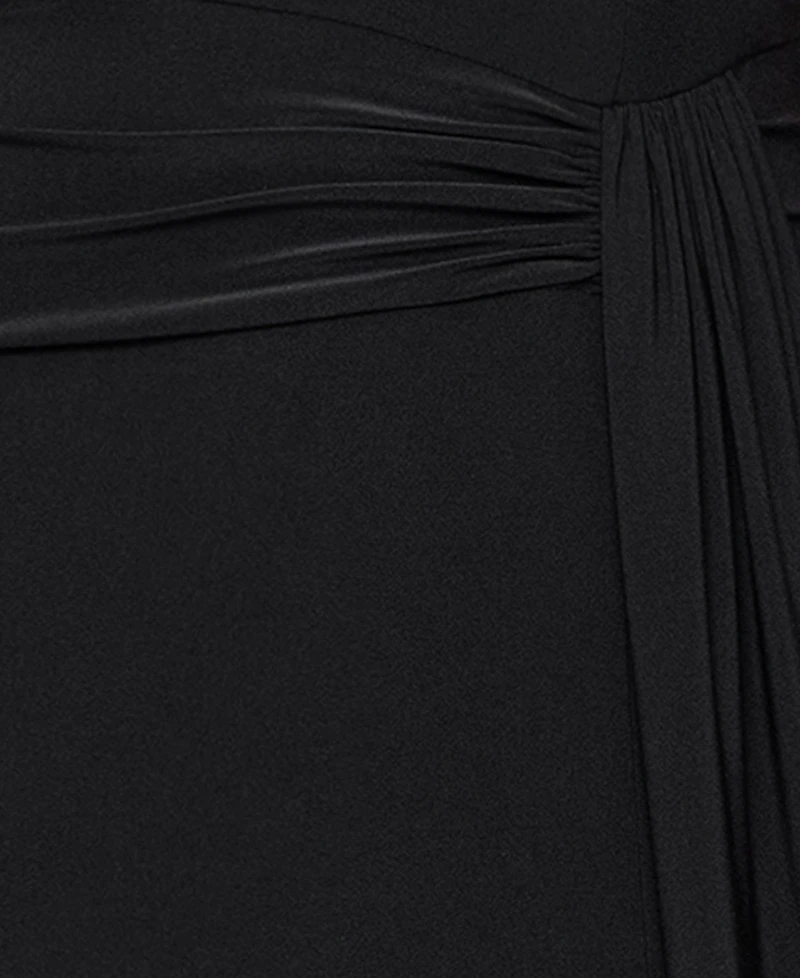 Xscape Women's Halter Neck Jewel Straps Long Dress