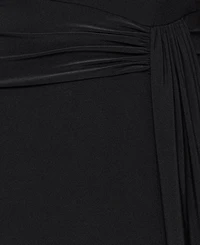 Xscape Women's Halter Neck Jewel Straps Long Dress