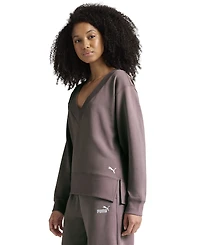 Puma Women's Essential V-Neck Sweatshirt