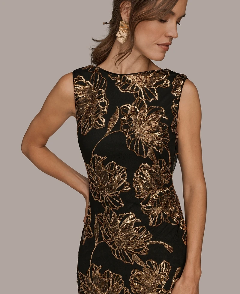 Donna Karan New York Women's Embellished Crewneck Maxi Dress