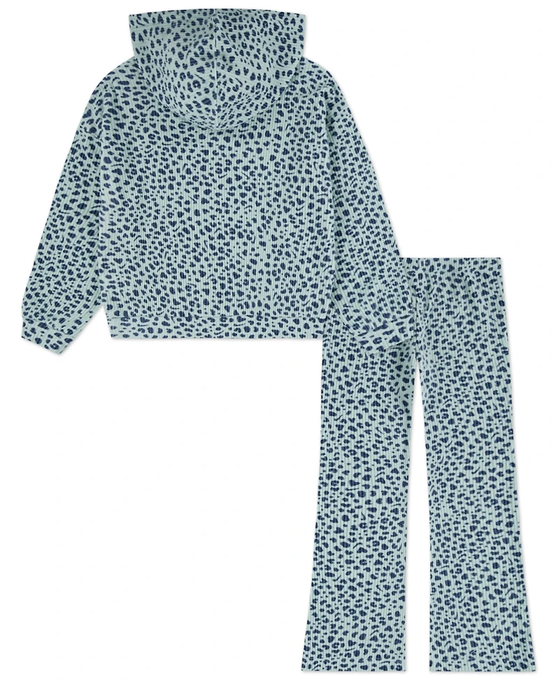 Nike Girls 2T-6X 2-Piece Animal Print Hoodie and Flared Pants Set