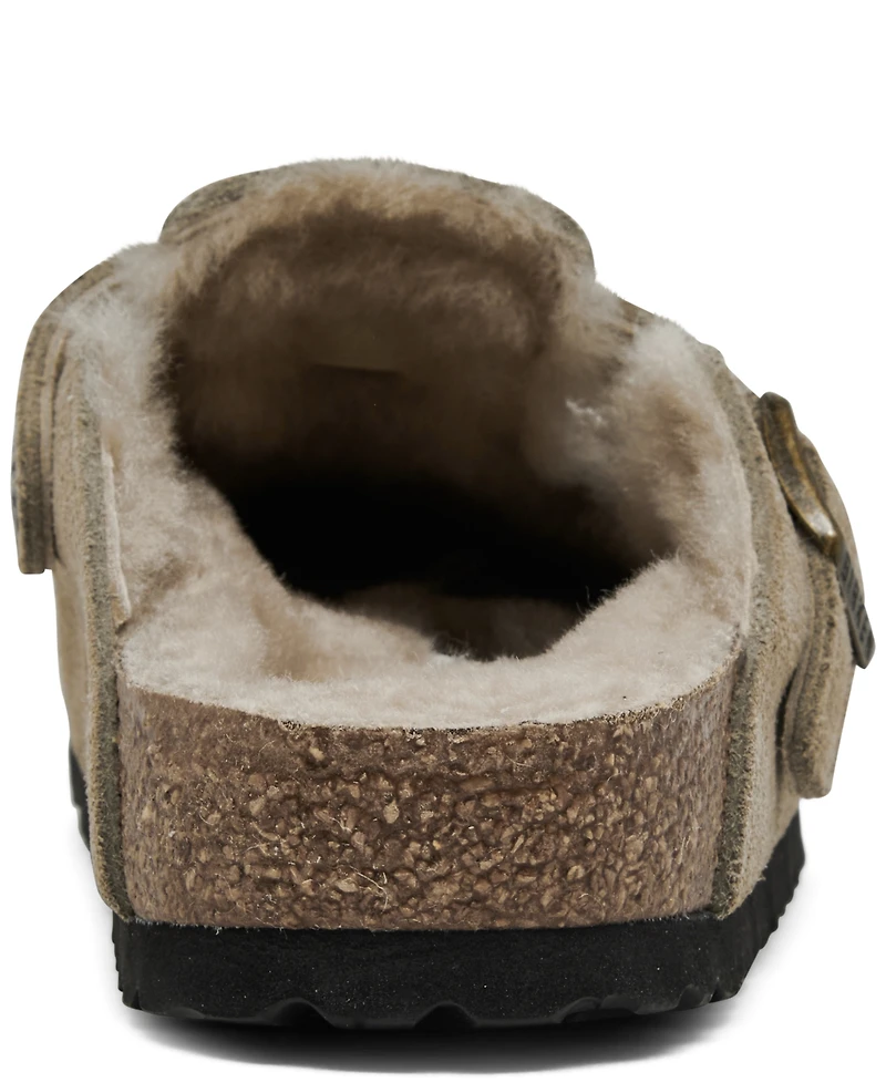 Birkenstock Women's Boston Shearling Suede Leather Clogs from Finish Line