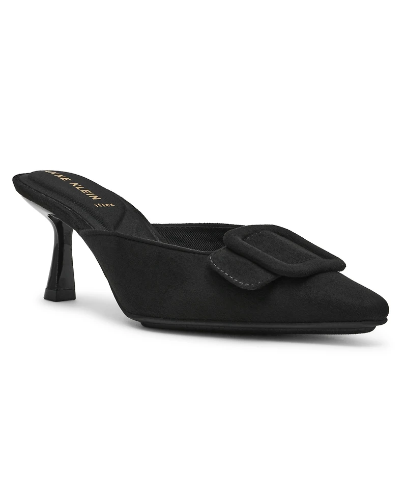 Anne Klein Women's Akcassia Snip Toe Kitten Heel Slip-On Mules