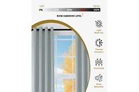 Superior Senna Textured Curtain Set of Panels with Grommet Header