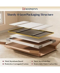 Keonjinn 60x30 Inch Brushed Gold Bathroom Vanity Mirror Metal Framed Over Sink Wall Mirror Horizontal/Vertical