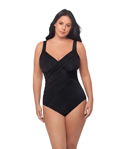 Miraclesuit Plus Rock Solid Revele Tummy Control One Piece Swimsuit