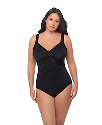 Miraclesuit Plus Rock Solid Revele Tummy Control One Piece Swimsuit