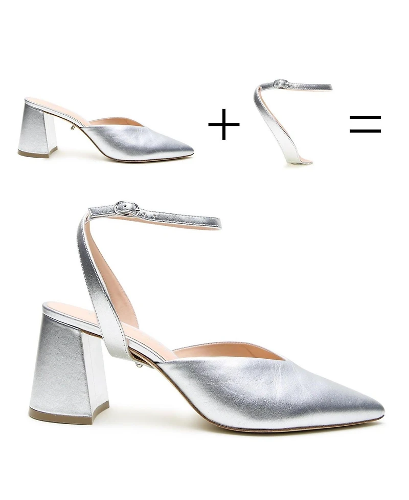 Alterre Women's Marilyn Silver Customizable V Mule