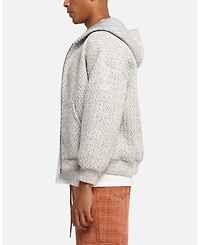 Xxiii Men's Boucle Tweed Zip Hoodie