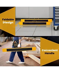 Sugift 2 Pack Heavy Duty Sawhorse with Steel Folding Legs