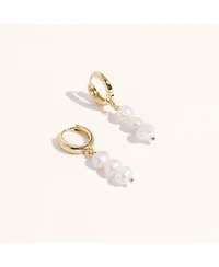 Joey Baby Freshwater Pearl Drop Hoop Earrings