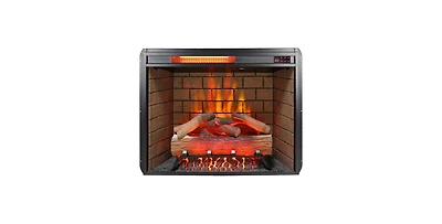Flynama 28inch Infrared Electric Fireplace Insert, Touch Panel Home Decor Heater, Smokeless Firebox