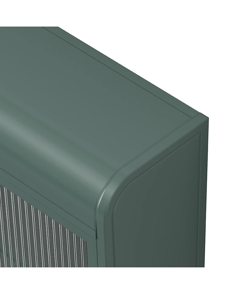 Casainc 3-Door Arched Wall-Mounted Glass Cabinet for Kitchen, Living Room, or Bathroom Storage