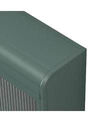 Casainc 3-Door Arched Wall-Mounted Glass Cabinet for Kitchen, Living Room, or Bathroom Storage