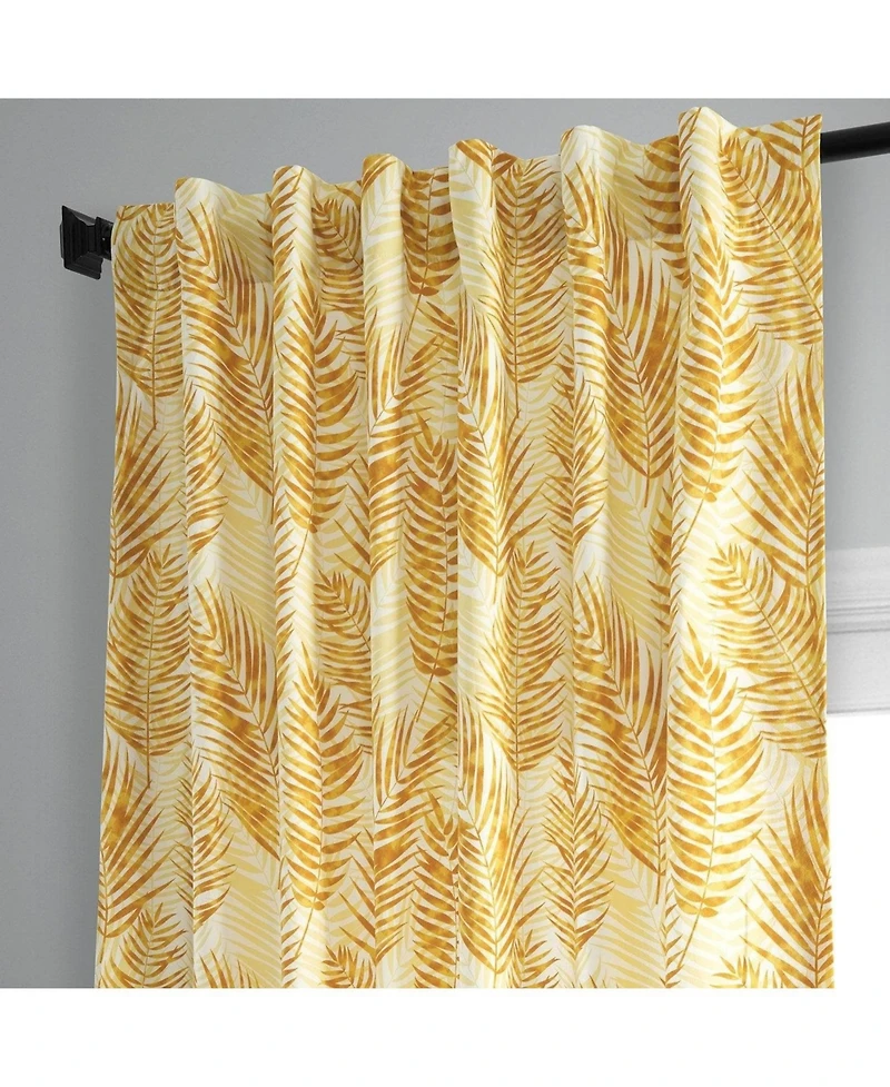 Half Price Drapes Kupala Floral Printed Cotton Room Darkening Curtain