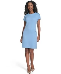 Tommy Hilfiger Womens Crewneck A Line Dress