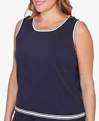 Ruby Rd. Plus Tipped Trim Sweater Tank Top