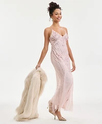 Jump Juniors' Beaded Evening Gown