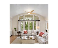 Sofucor 52-inch Modern Sand Nickel 5-Blade Tri-Color Dimming Ceiling Fan with Remote Control and Timing Function for Indoor