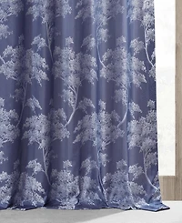 Half Price Drapes Sequoia Floral Faux Silk Jacquard Room Darkening Curtain