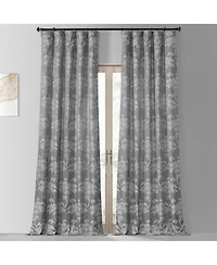 Half Price Drapes Sequoia Floral Faux Silk Jacquard Room Darkening Curtain
