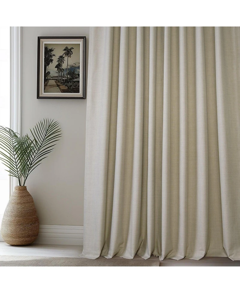 Half Price Drapes Vienna Basic Linen Blackout Curtain Pair (2 Panels