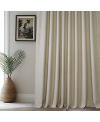Half Price Drapes Vienna Basic Linen Blackout Curtain Pair (2 Panels