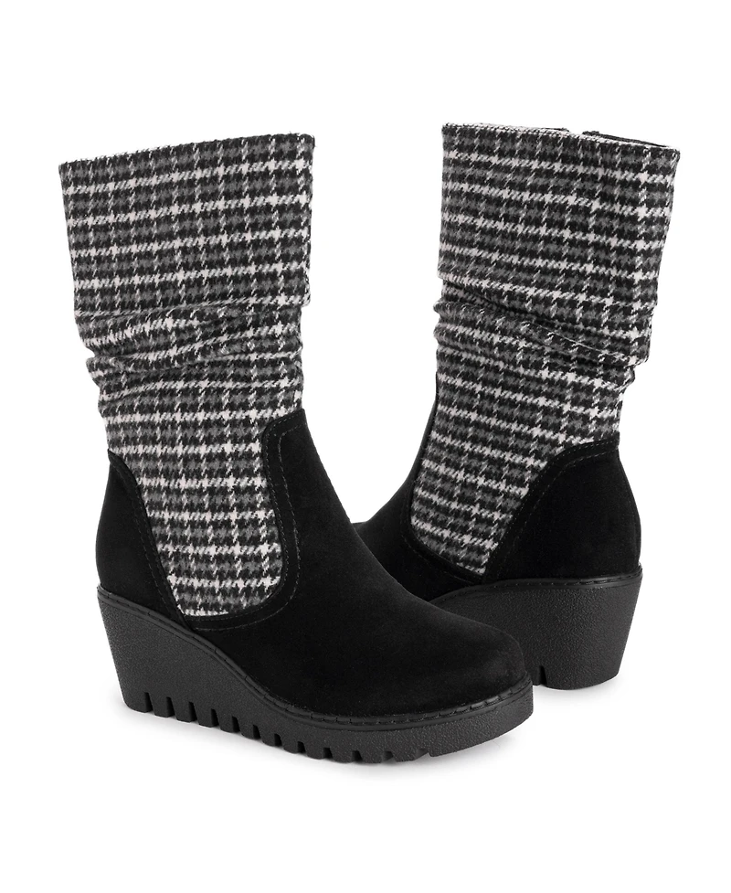 Muk Luks Women's Vermont Stowe Wedge Boots