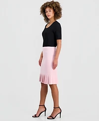 Kasper Women's Pleated-Hem Midi Skirt