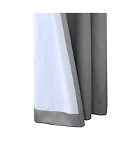 Thermaplus Ventura Blackout Grommet Curtain Panel Pair Frame Your Windows with Subtle Slub Textured Motif Each 78" x 84" Dark