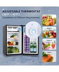 Euhomy 3.2 Cu.Ft Single Door Mini Fridge with Freezer