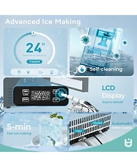 Euhomy 200-lb Ice Per day Cubed Ice Maker ( Black )