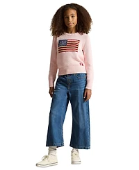 Polo Ralph Lauren Big Girls Flag Crewneck Sweater